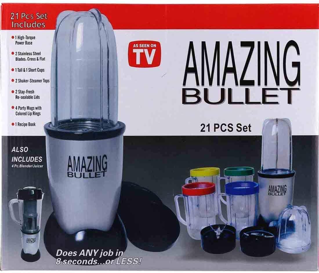Whitecloud Amazing Bullet Mixer, Grinder & Chopper (Combo 21 Pcs Set) 278-76