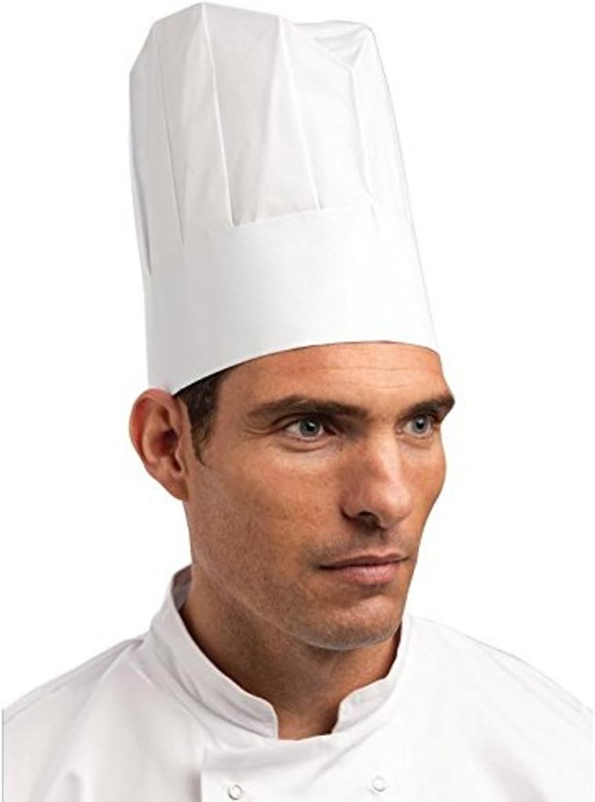 Disposable Chefs Paper Toque Hat Pack Of 50 - For Single Use