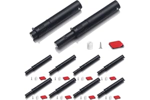 2.87" Push to Open Cabinet Hardware CBRIVE 10 Pack Push Latch & Lock for Hidden Door Touch Latches and Catch Push Release Drawer Pull Tip on RV Closet Close Strong Pop Out, Black