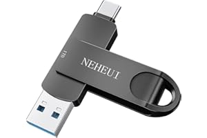 1TB USB Flash Drive,USB3.1 to USB Type C Thumb Drive for PC/Laptop,Dual Ultra USB C Memory Stick,NEHEUI High-Speed Zip Drive Date Storage Drive for MacBook pro,Android Phones and Computer(Black)