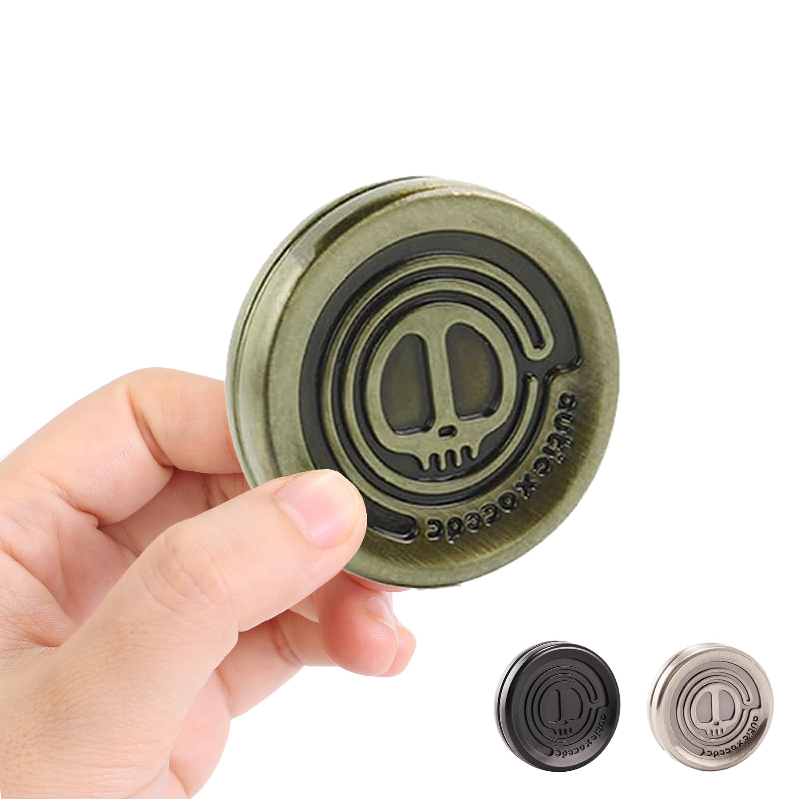 Bufccy Fidget Slider Haptic Coin, Magnetic Metal Fidget Toys EDC Fidget Toys for Adults, ADHD Anxiety Stress Relief Toys, Gift for Boyfriend, Husband and Father (Golden)