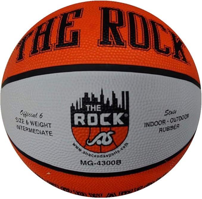 The Rock Official Womens 28.5 Composite Leather Basketball Used by Top