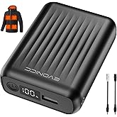 Evonicc 12V 18400mAh Heated Jacket Battery Pack for Wulcea, Genovega, Portable Battery Pack for Heated Jacket with Digital Display, DC Output Power Bank for Heating Jacket, Coat