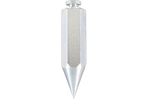 Johnson Level & Tool 012 Steel Hexagonal Plumb Bob, 12 oz., Steel Finish, 1 Pack