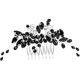 Bridal Hair Accessories Wedding Hair Pieces for Brides Rhinestone Hair Comb with Flexible Prongs, Bride Hair Clip Secure Grip for Fine Hair, Wedding Hair Accessories for Women Prom Party