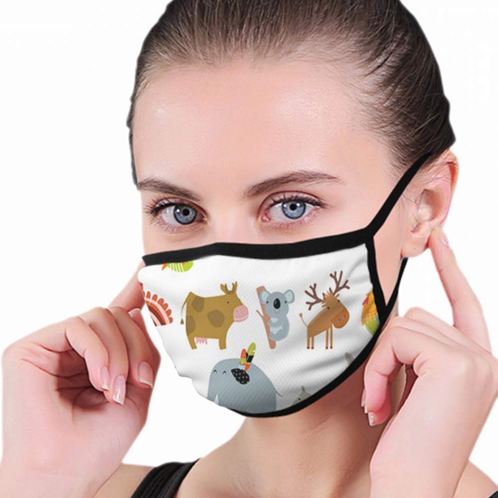 Big Set Cow Dog Anti Air Respirator Breathable Pollution Masks Carbon Activated Filtration N95 Anti Bacterial Face Pollution Mask -Reusable Reusable Comfy