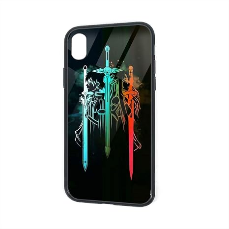 Amazon Co Jp Iphone Xr 携帯ケース ガラス スマホケース ソードアート オンライン S Word Art O Nline Tpu 全面保護カバー 背面強化ガラスの携帯保護カバー 強化ガラスケース シリコン ミラー 滑り防止 耐衝撃 黄変防止 高級感 手触り良い 耐摩擦 ホーム キッチン