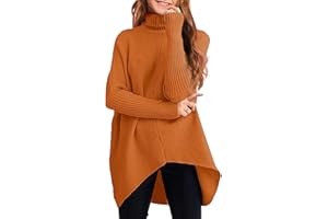 Virmoku Girls Sweaters for Kids Sweater Dress 10-12 Oversized Long Sleeve Casual Asymmetric Hem Knit Jumper Dresses Tops