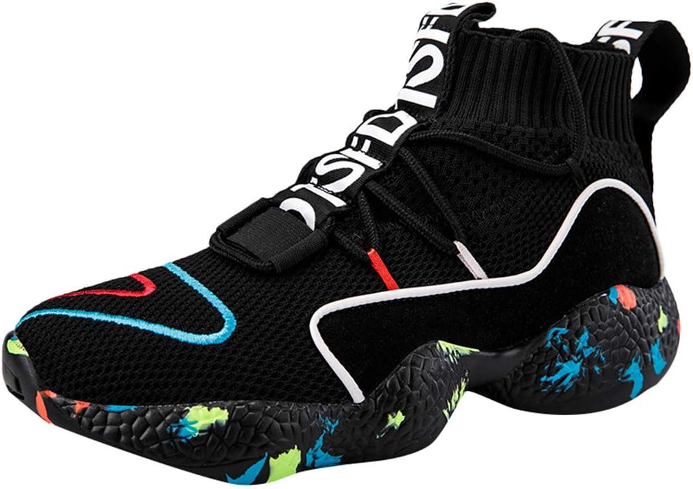 Men's Women's High Top Sports Shoes Casual Basketball Shoes Wear-Resistant Boots Sneaker