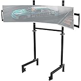 Dardoo Sim Racing Triple Monitor Stand with Adjustable Height & Width for 27-32 Inch Display 3 Screens TV Mount Compatible wi