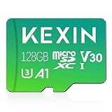 KEXIN 128GB Micro SD Card with Adapter - Up to 90MB/s 4K V30 A1 C10 4K UHD High Speed microSDXC UHS-I Memory Card Compatible with Action Camera Drone Game Console Smartphone Tablet128GSingle