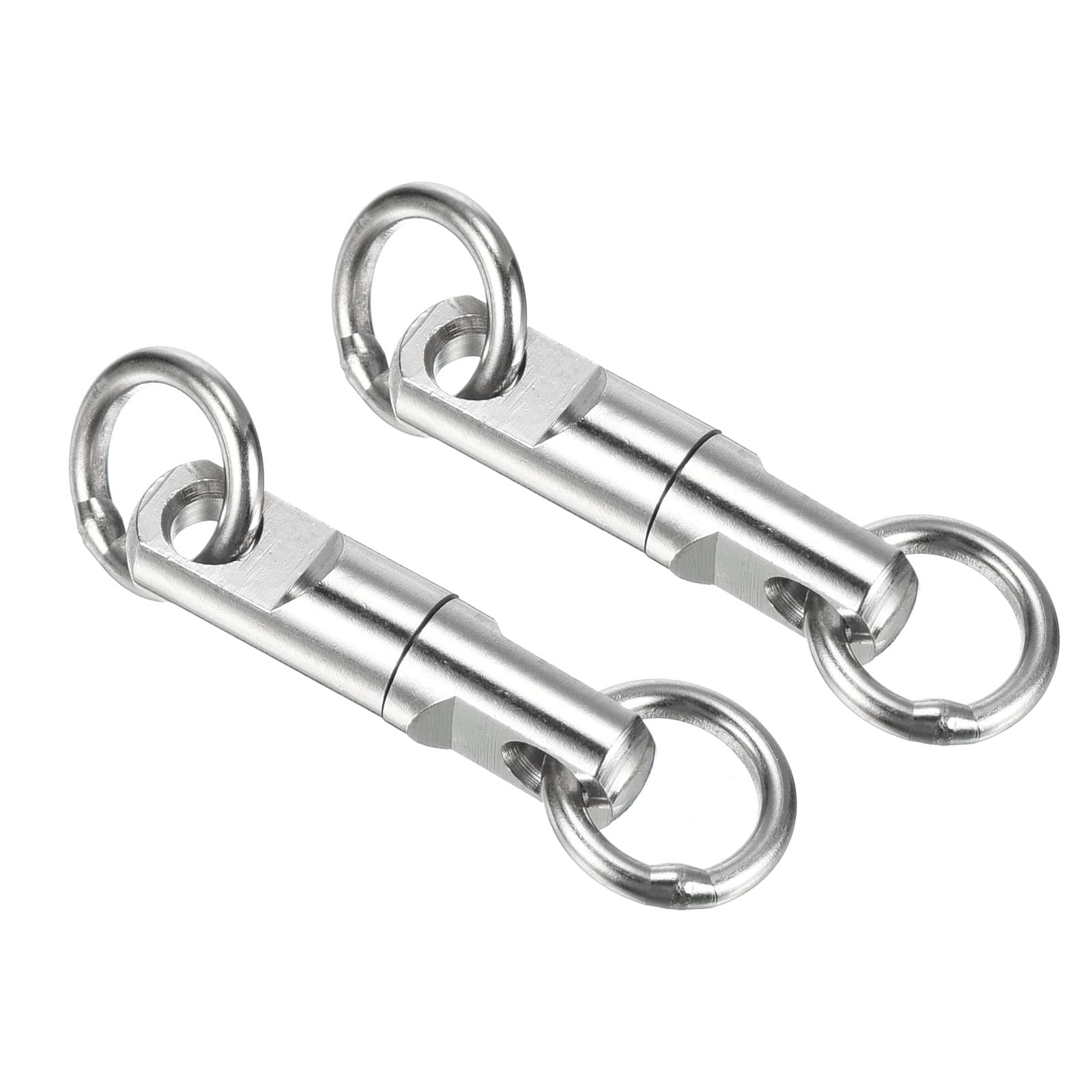 PATIKIL Fishing Heavy Swivel with Welding Ring, 5 Pack 308lb Copper Bearing Wind on Terminal Tackle, Silver