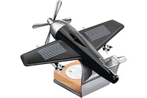 eaonitu Car Accessories Car Decoration Solar Airplane Spin Propeller Car Dashboard Decorations, Automotive Interior Decoration Gifts Aroma Diffuser (Black)