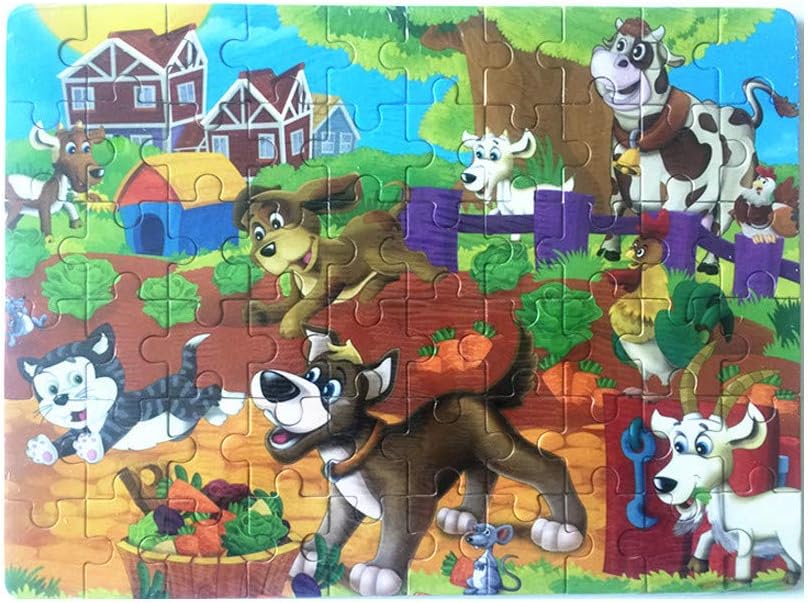 USVSU Jigsaw Puzzles for Kids Age 6-10 Year Old 60 Piece Colorful Wooden Puzzles for Toddler Children Learning Educational Puzzles Toys for Boys and Girls
