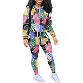EOSIEDUR Women's Two Piece Outfits Zipper Jacket Pullover and Elastic Waistband Pants with Pockets Sweatsuit Tracksuit Sets