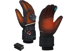 CHONOMAI Heated Gloves for Men and Women, Full Hand Heating with Touchscreen, Dual Waterproof Warmer with 7.4V 3000mAh Battery, Electric Gloves for Winter Work Hunting Camping and Skiing