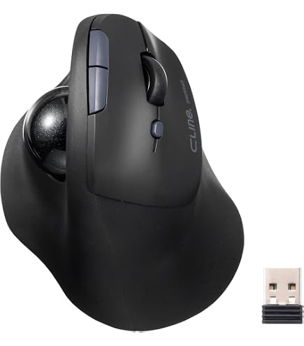 Kensington Pro Fit Ergo Wireless Trackball, 9 Programmable Buttons, Er