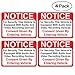 (4 Pack) Notice Vehicle is Equipped with Audio and Video Recording Devices Consent by Entering Sticker - Self Adhesive 2&frac12; X 3&frac12;" 4 Mil Vinyl Decal - Indoor & Outdoor Use - UV Protected & Waterproof