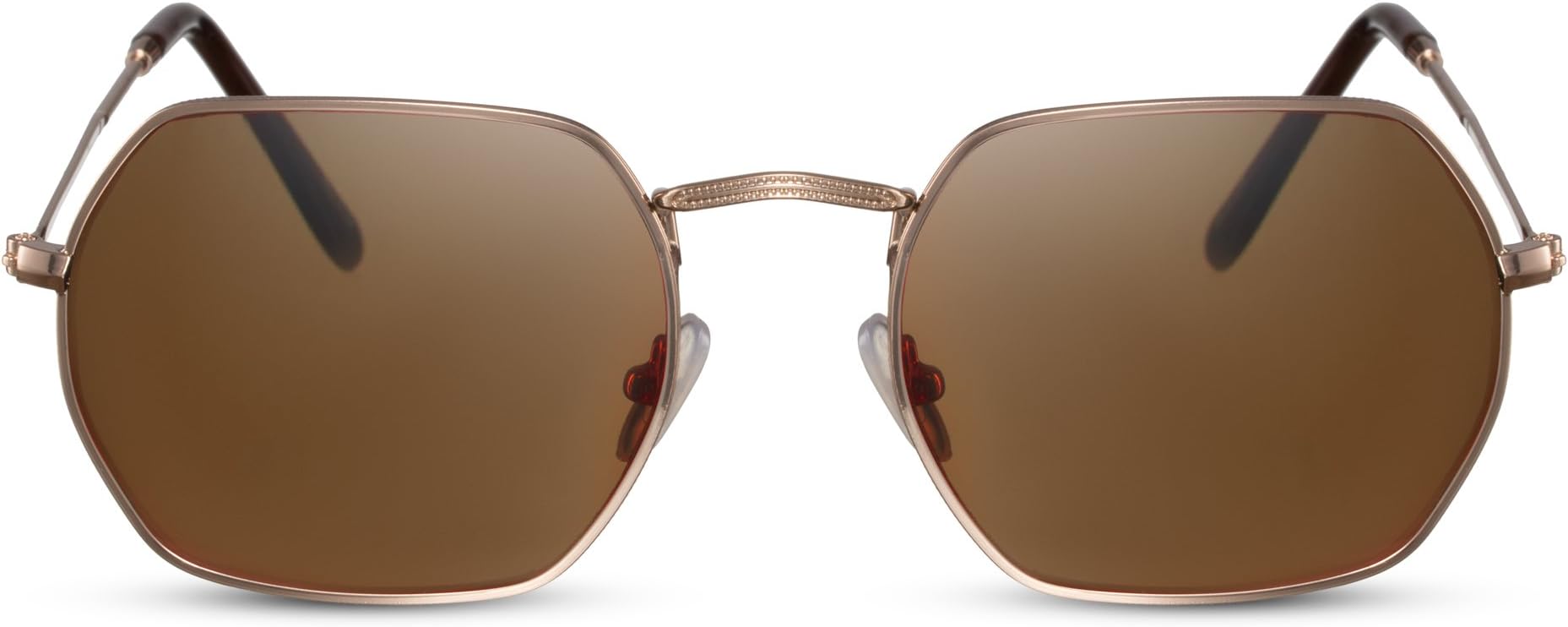 Cheapass Sunglasses Octagonal Mirrored Metal UV400 Men Women