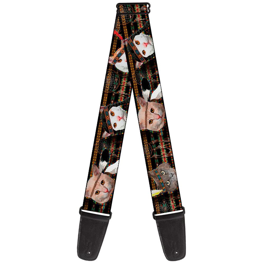 Buckle-Down Guitar Strap - Dancing Bears Black/Multi Color - 2" Wide - 29-54" Length