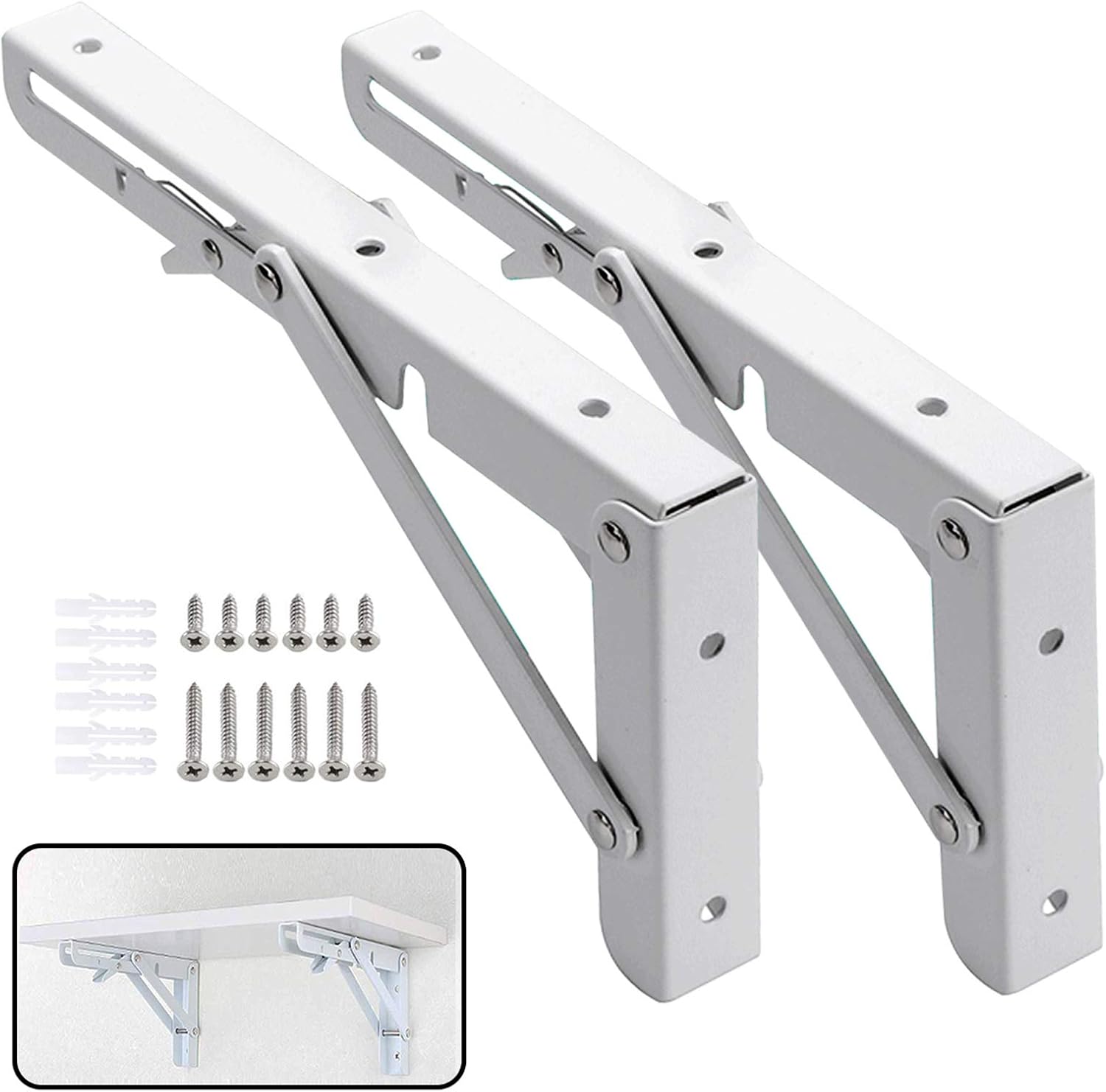 Bookcases Shelving 2pcs Heavy Duty Metal Shelf Brackets Support Book Contertop Support Fastners Furniture