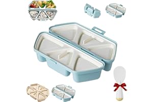 6 in 1 Onigiri Mold, Foldable Triangle Rice Ball Mold, 6 in One Onigiri Mold, 6 at Once Cavity Press Onigiri Rice Balls Non-S