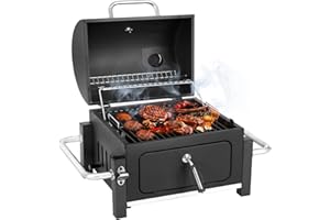 Kendane Portable Charcoal Grill with 314 Square Inch Cooking Area,Compact Tabletop Charcoal Grill with Warming Rack,Small BBQ Grill with Charcoal Tray for Outdoor Camping, Picnic