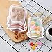 Reusable Ziplock Snack Bags, 12 pcs Cute Mason Jar Pattern Food Storage Zipper Bags, Reusable Sandwich Bags Dishwasher Safe for Kitchen Picnic Camping Organizer (Tallx2+Lx3+Mx3+Sx4)