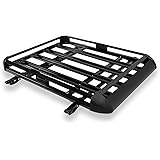CARVERTON 50" Roof Rack Rooftop Cargo Carrier Basket, Roof Basket for SUV and Pick Up Trucks - Roof Carrier Rack 150 lb Capac