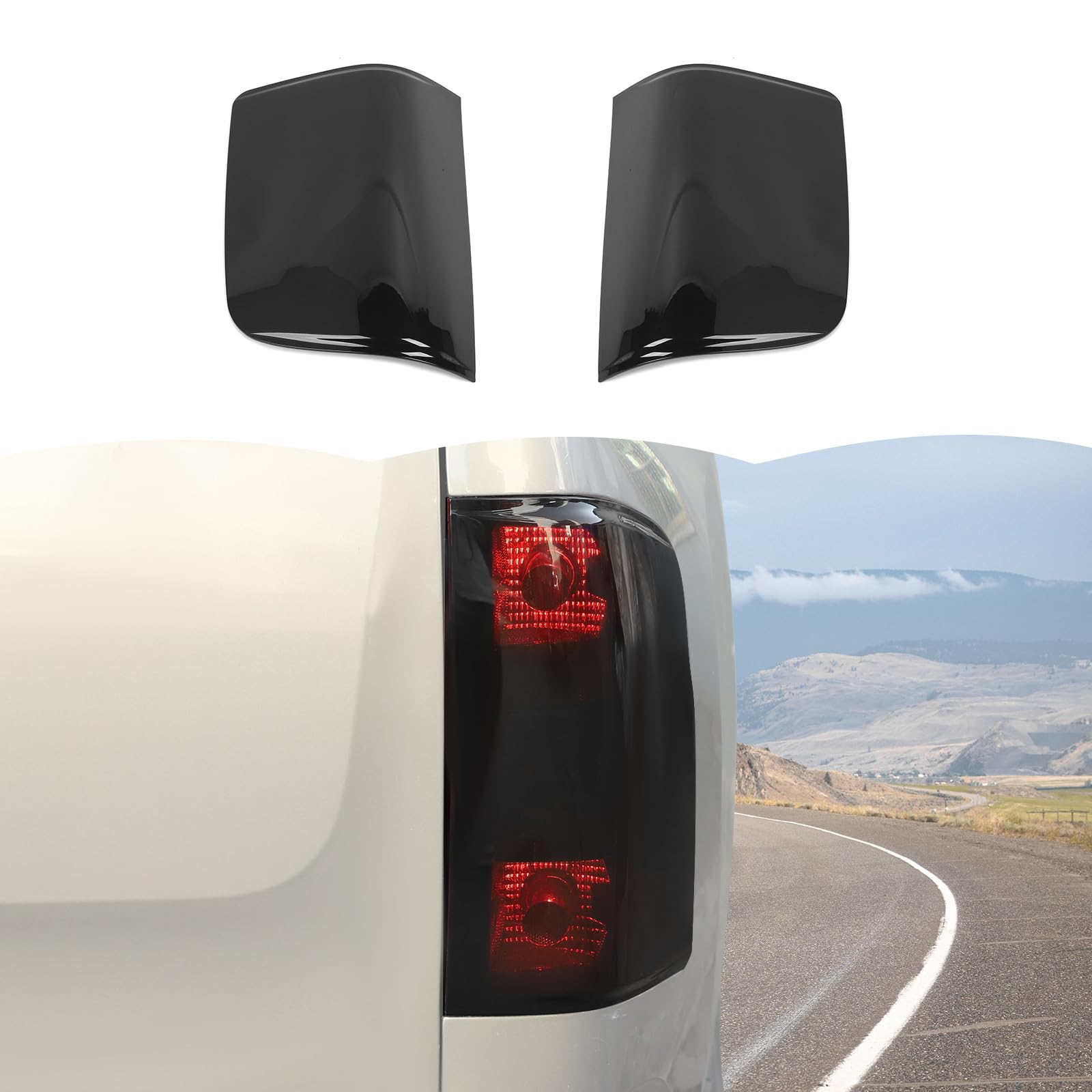 Photo 1 of RT-TCZ Smoked Black Tail Light Lamp Cover Guard Trim Decoration Exterior Accessories for Chevy Silverado 2007-2013,for GMC Sierra 2007-2013