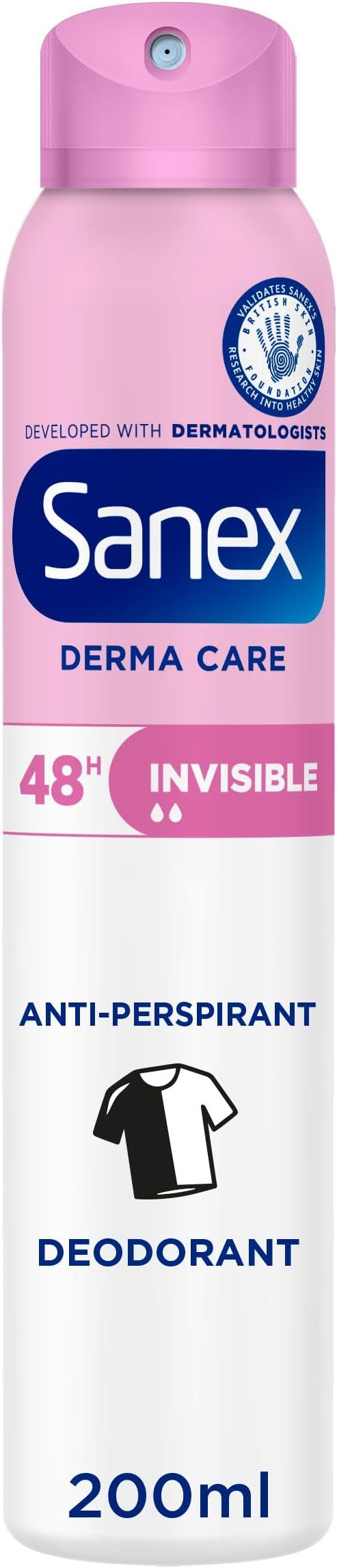 Sanex Derma Care Invisible 48h Antiperspirant Spray Deodorant 200ml