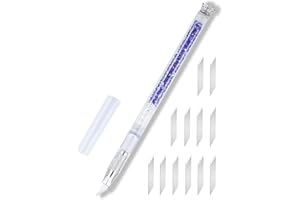 ARVAKR Exacto Knife Set, Bling Hobby Knife Pen with Blade Refills, Craft Cutting Tools for Scrapbooking Stencil Washi Tape Sticker Cutter, Purple