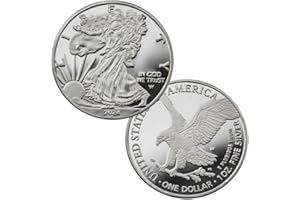 ARNUDOM 2024 U.S. Eagle The United States Statue of Liberty Silver Plated Coin 1 oz Uncirculated Commemorative Coin