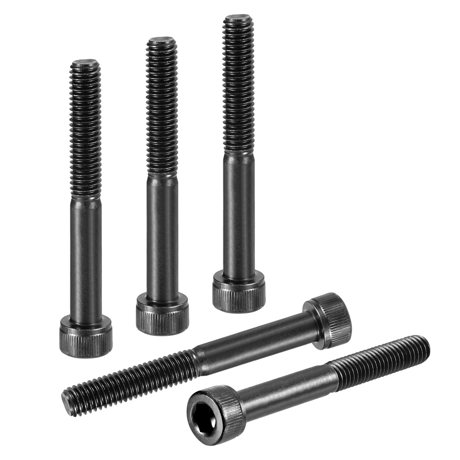 DTGN M6-1x50 Socket Head Cap Screws Bolts - 25Pack - Good for Road Bicycle, Mountain Bike, Auto, Motorcycle - Carbon Steel Hex Head Metric Screws, Black