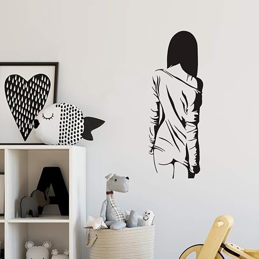 Amazon Com Wovtcp Sexy Naked Girl Woman Teen Bedroom Vinyl Removable Wallpaper For Locker Room Wall Decals Home Decor Kitchen Dining