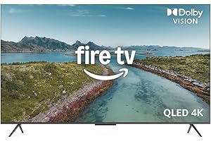 Amazon Fire TV 55" Omni QLED Series (newest model), 4K Ultra HD smart TV, HDR10+, Dolby Vision, Dolby Audio, quad-core processor, hands-free with Alexa