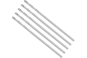 METALLIXITY Drill Bit (0.5mm) 5Pcs, 4241 High-Speed Steel Straight Shank 118° Uncoated Bright Finish Drill Bit for Wood Plastic Iron Copper Aluminum Low Soft Metal