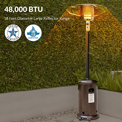 BELLEZE 48,000 BTU Outdoor Propane Heaters for Patio, CSA Certified
