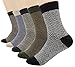 Mens Thick Wool Crew Winter Socks 5-Pack