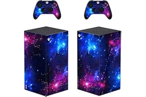 Vanknight XB Series X Console Skin Decals Stickers Galaxy Space Vinyl for XB Series X Console Controllers Purple