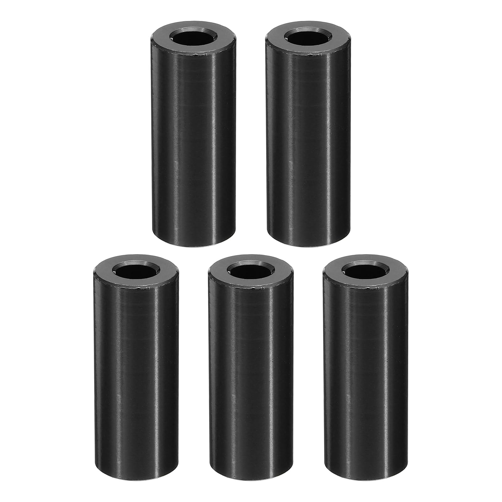 PATIKIL M6 Aluminum Spacers, 5 Pcs Metal Spacer Aluminum M6 x 1/2" OD x 1-1/4" L Aluminum Spacer Screw Standoff Round for 1/4" or M6 Screw Bolts