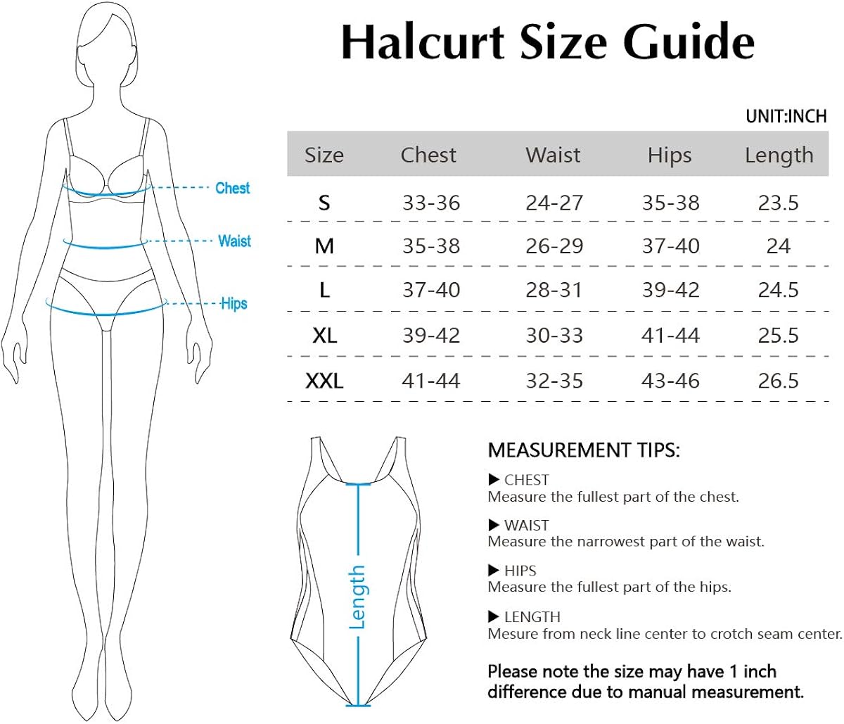Halcurt Women's Racerback Active Swimsuit One Piece Lap Racing Bathing Suits: Clothing