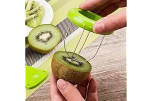 Kiwi Slicer Easy To Use Manual Fruit Cutter With Metal Wires And Plastic Handle Portable Handheld For Home Kitchen Meal Prep 