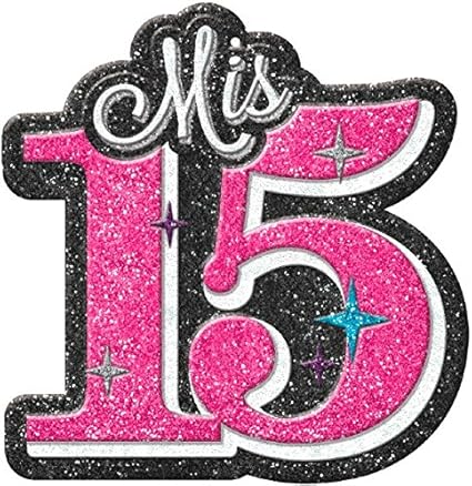 Amazon Com Elegant Mis Quince Anos Glitter Cutout Birthday Party