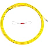 DEPSTECH Fish Tape Wire Puller Through Wall Wire Threader OD 6mm Plus Fish Cable Fastener with Steel Rope Puller Borescope Helper Through Wall 50-Foot (15M)