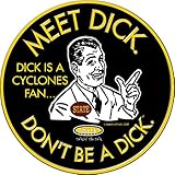 Iowa Football Fans. Don't Be A Dick. Embossed Metal Man Cave Sign