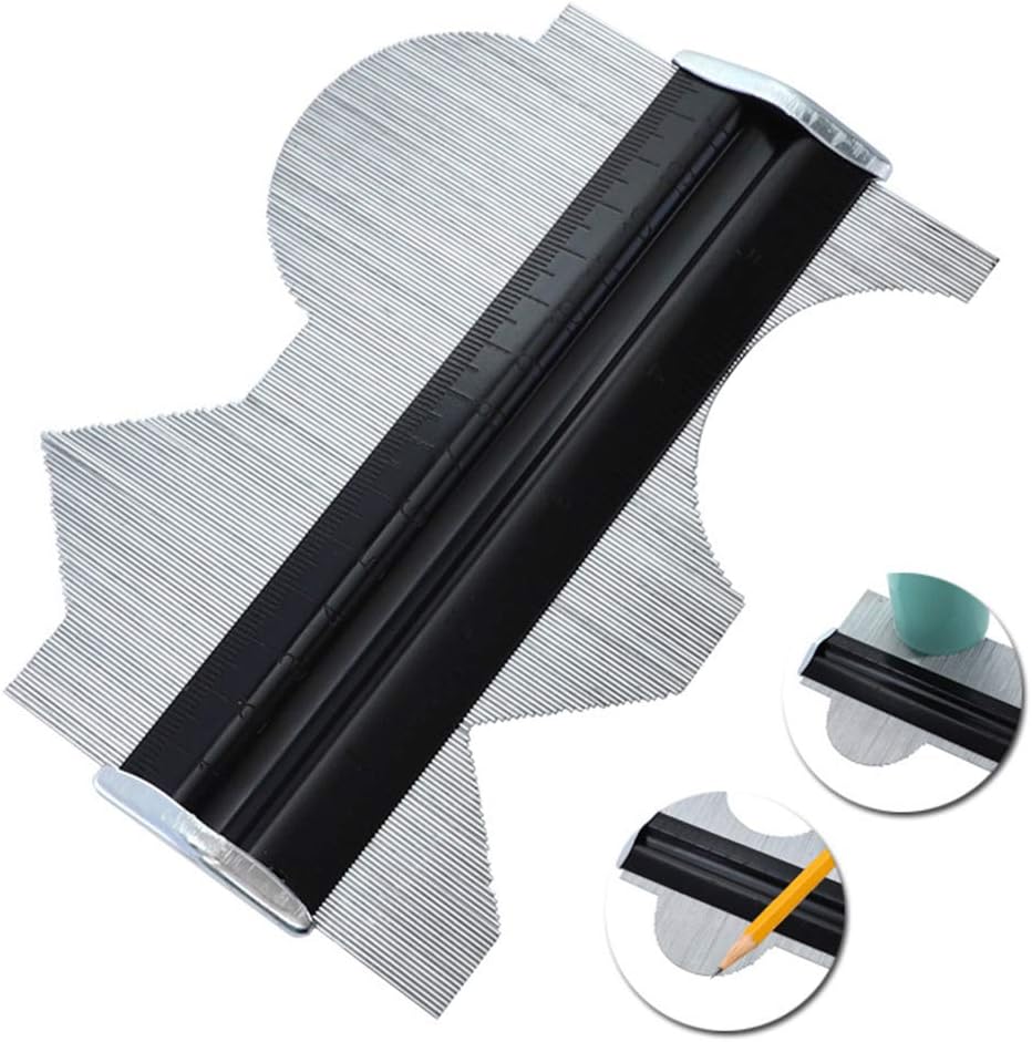 Metal Contour Duplicator Gauge, 6inch Irregular Profile Gauge Ruler High Density Needle Extracting Irregular Shaper Scale Precise Contour Duplicator Measuring Tool with cm in Unit