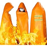 DIBBATU Fireproof Cloak, Fire Escape Cloak, Extra Big Fireproof Fiber Cape, Emergency Used as A FireBlanket, Head Protection 