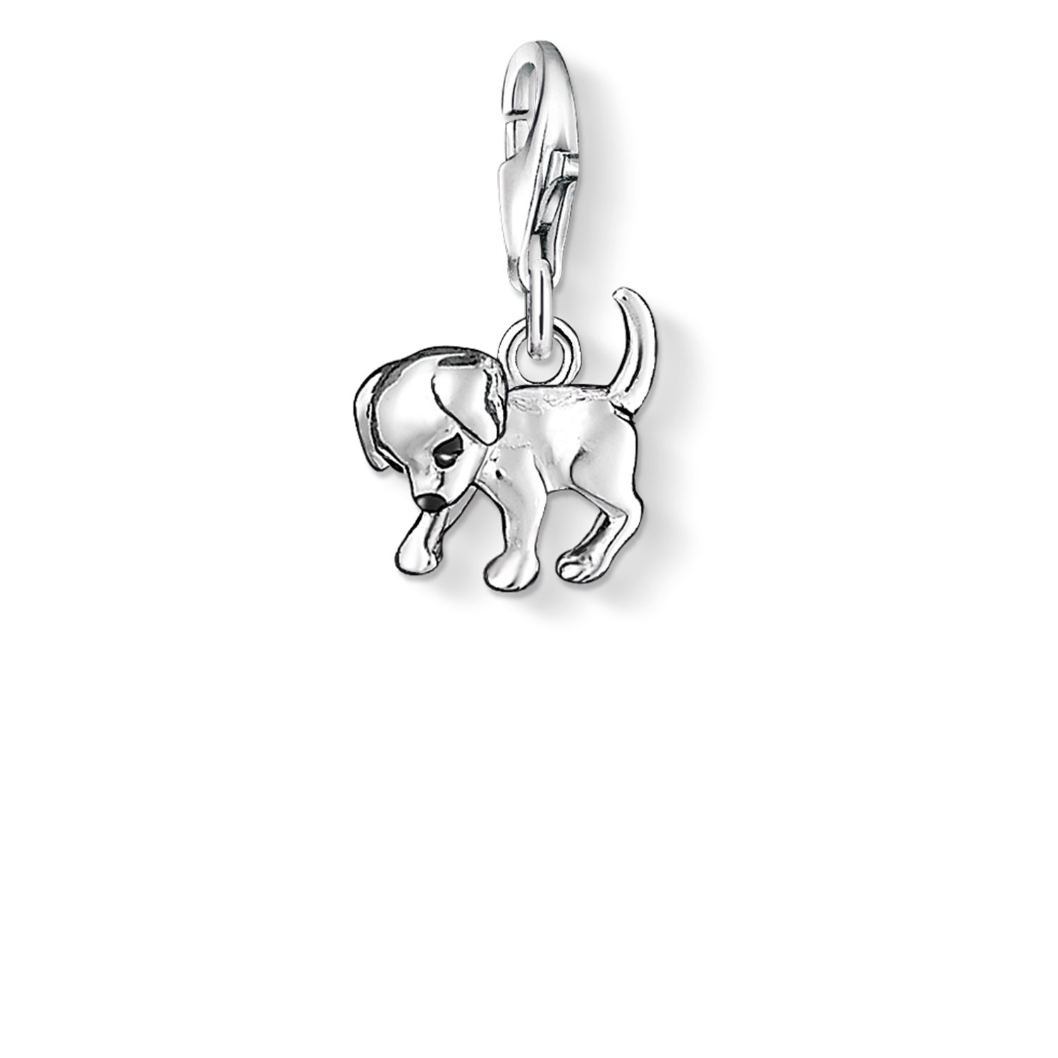 Thomas Sabo women charm pendant dog puppy charm club 925 sterling silver, 1cm, 0885-007-12