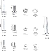 Vwoqiy 380Pcs Pan Head Screws Nuts Washers Set M3 M4 M5 Galvanized view 2
